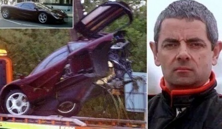 Роуэн Аткинсон попал в аварию на суперкаре кадры Роуэн Аткинсон попал в аварию на суперкаре кадры
