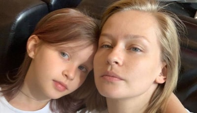 10 летняя дочь Пересильд покрасила волосы в ярко розовый цвет