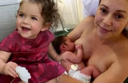 Алисса Милано впервые стала мамой кадры