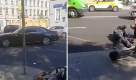 Арсений Шаров сбил байкера кадры