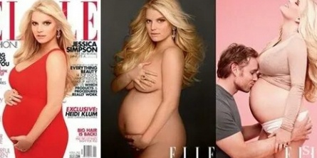Беременная Джессика Симпсон обнажилась для ELLE кадры Беременная Джессика Симпсон обнажилась для ELLE кадры