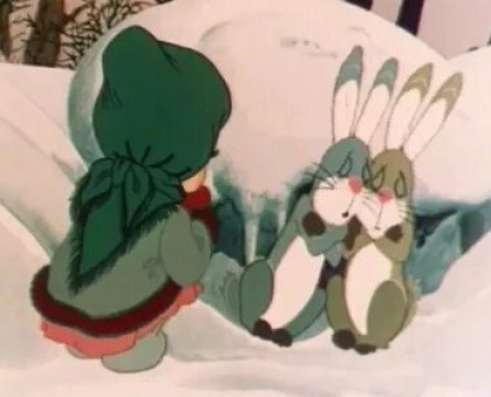 Девочка и зайцы кадры