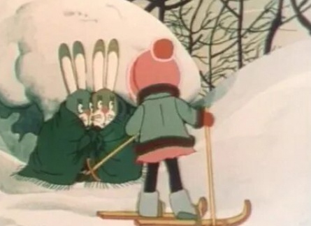 Девочка и зайцы кадры