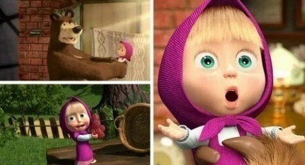 Загадочное происхождение Маши из мультсериала Маша и Медведь: Почему единственный ребенок среди диких зверей? кадры