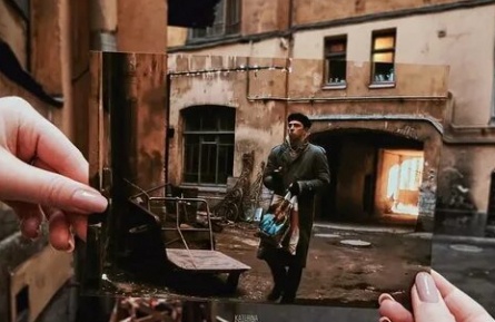 На месте кадры