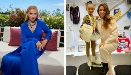Татьяна Навка вышла с дочкой на подиум кадры Татьяна Навка вышла с дочкой на подиум кадры
