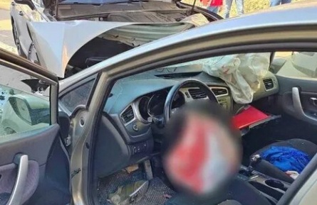 Водонаева врезалась в автомобиль кадры