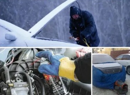 Запуск двигателя в холод кадры
