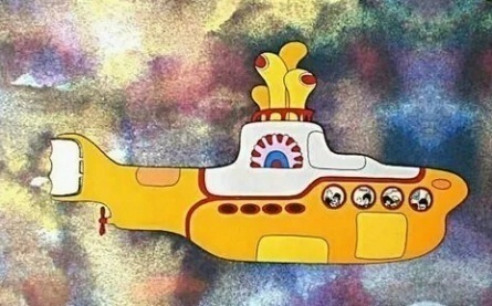 Желтая подводная лодка пошла ко дну кадры