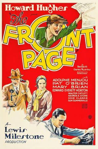 Эдвард Эверетт Хортон и фильм Первая полоса (1931)